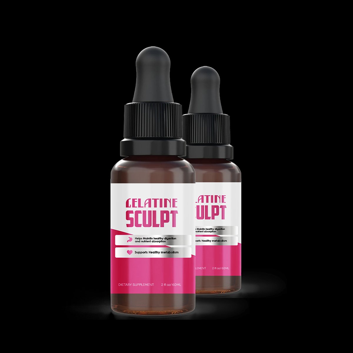 Gelatine Sculpt liquid gelatin dropper bottles 60ml